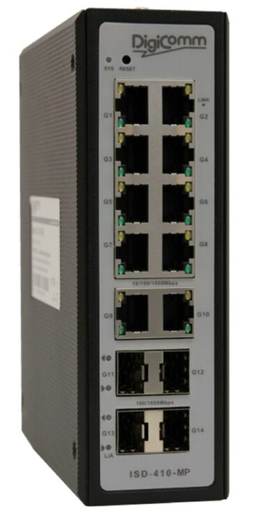 ISD-410-MP Industrieller managed POE+ Ethernet Switch